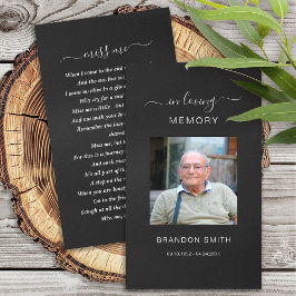 Funeral Sympathy Photo Memorial Prayer Card Visitkort