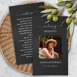 Funeral Sympathy Photo Memorial Prayer Card Visitkort