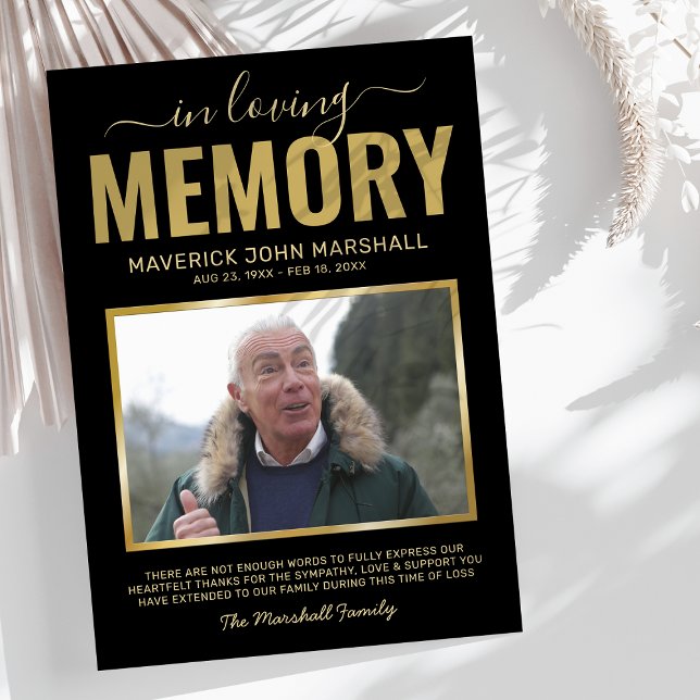 Funeral Sympathy Photo Tack Kort (Skapare uppladdad)