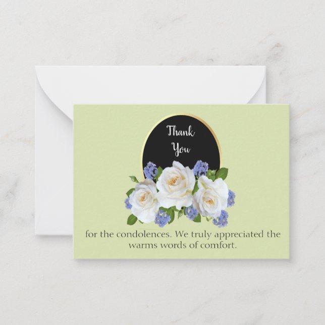Funeral Tack Anteckningskort (Framsida)