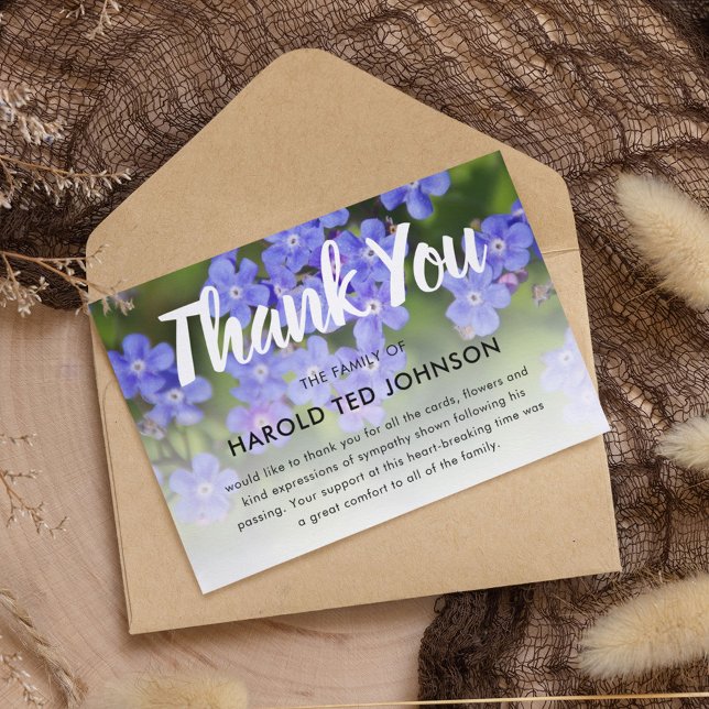 Funeral Tack | Blått glömska-jag-inget-minne Kort (Skapare uppladdad)