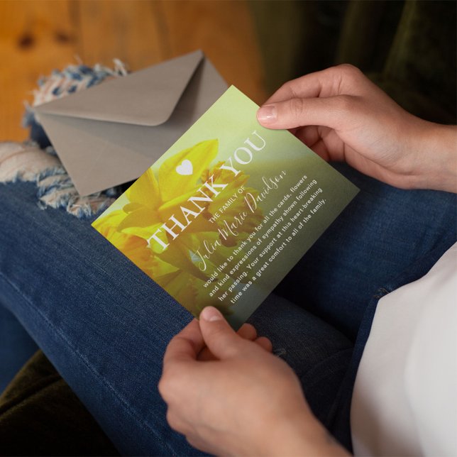 Funeral Tack | Daffodil Memorial Kort (Skapare uppladdad)