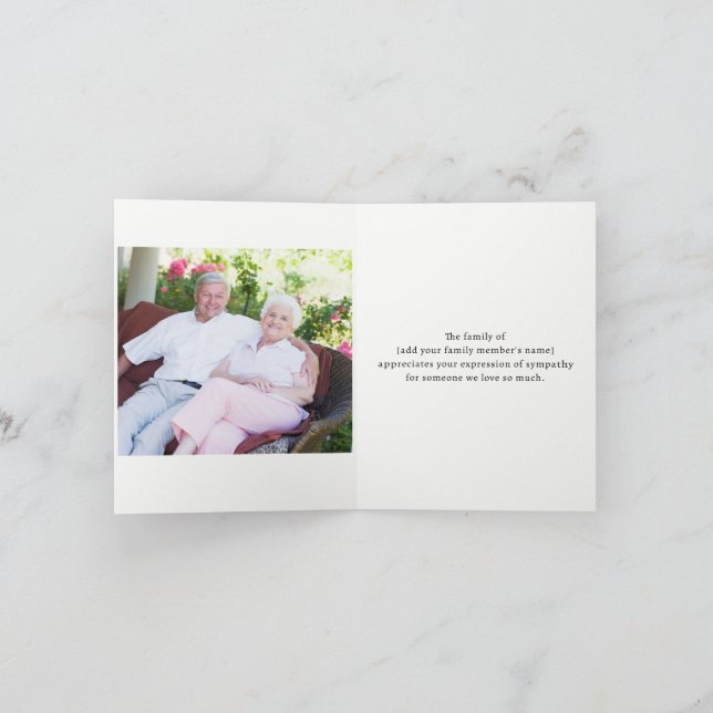 Funeral, tack från familjen kort (Inuti)