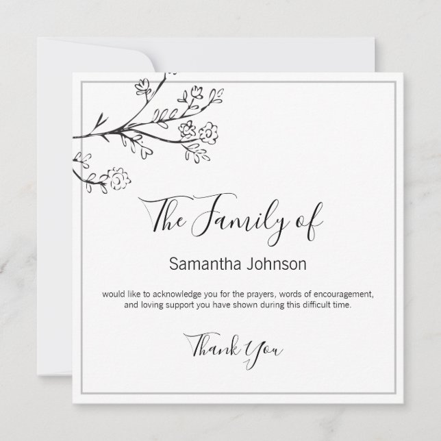 Funeral Tack Grenar och Butterfly One Photo Kort (Framsida)