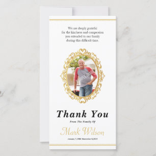 Funeral Tack Photo Card Kort
