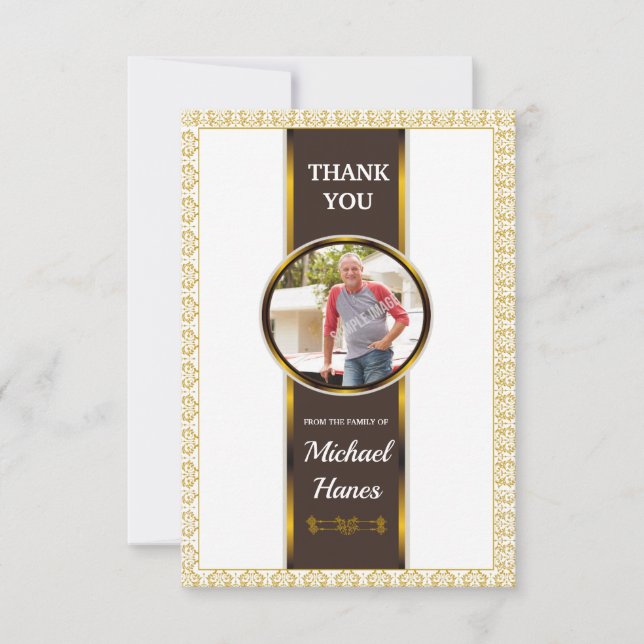 Funeral Tack Photo Card Kort (Framsida)