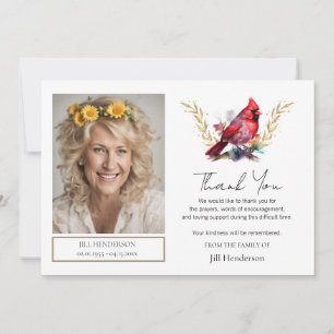 Funeral Tack Photo Kardinal Inbjudningar