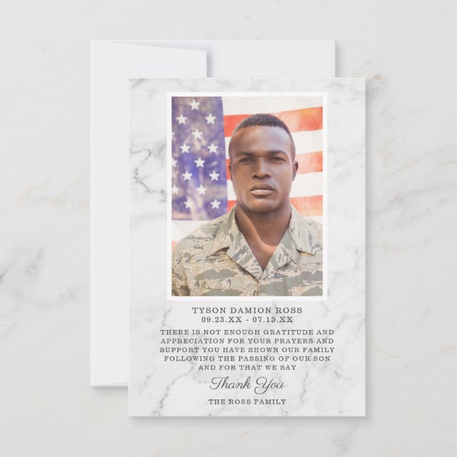 Funeral Tack | Photo Keepsaké Kort (Framsida)