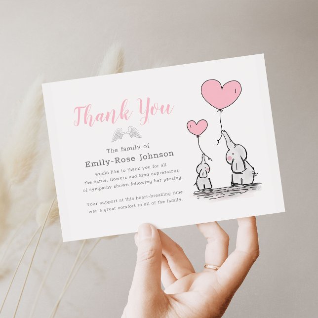 Funeral Tack | Rosa Barns bereavement Kort (Skapare uppladdad)