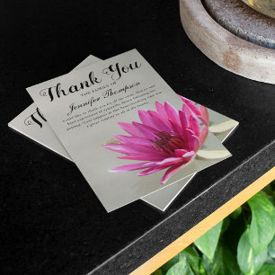 Funeral Tack Rosa Lotus Bereavement Kort