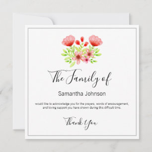 Funeral Tack Simple Flowers One Photo Kort