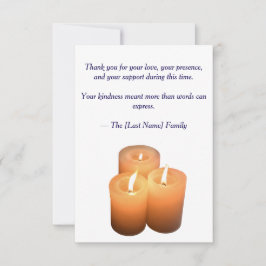 Funeral Thank You Card  Tack Kort
