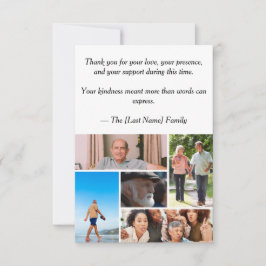 Funeral Thank You Card  Tack Kort