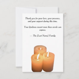 Funeral Thank You Card  Tack Kort