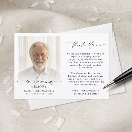 Funeral Thank You Photo In Loving Memory Tack Kort
