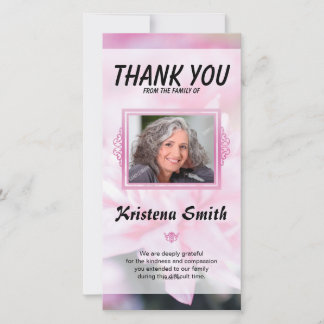 Funeral Thank You Sympathy Card Tack Kort
