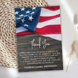 Funeral Veteran Memorial American Flagga Tack Anteckningskort