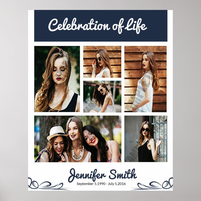 Funeral Welcome Poster Collage (Framsidan)