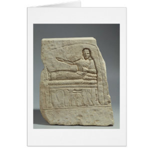 Funerary stela namn i dam Artemis, för Hälsningskort