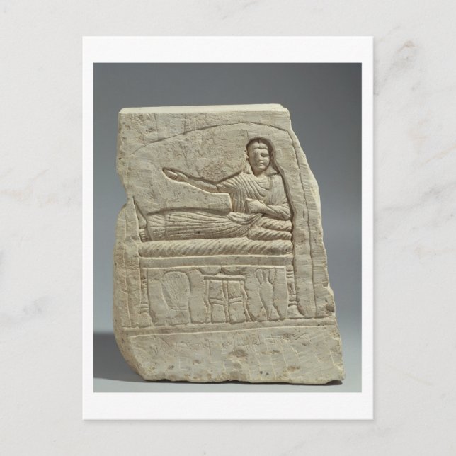 Funerary stela namn i dam Artemis, för Vykort (Framsida)