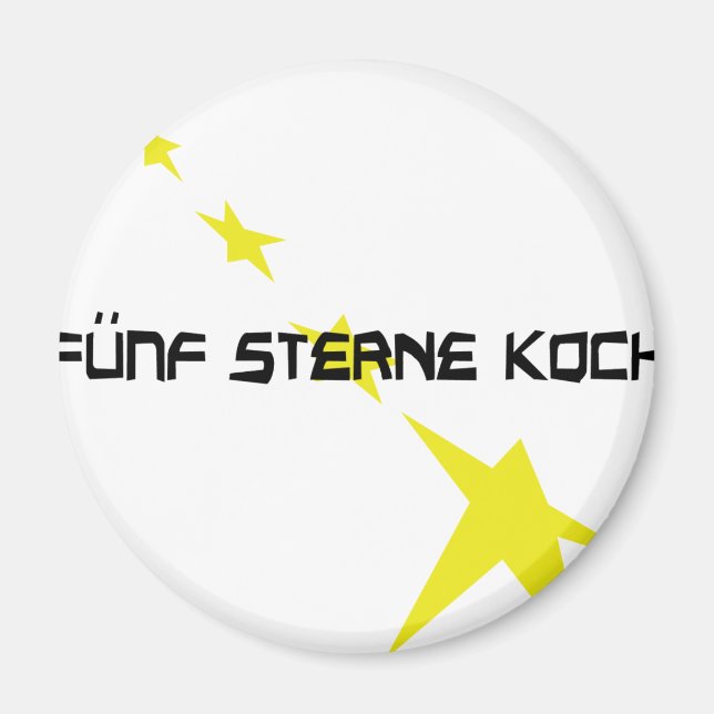 fünf Sterne Koch ikon Magnet (Framsidan)