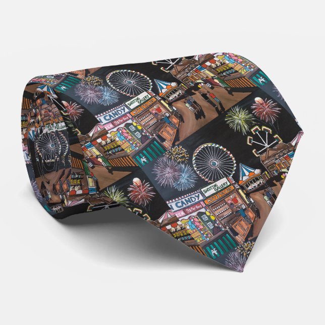 Funfair at Night Painting av Alfred Fox Slips (Rullad)