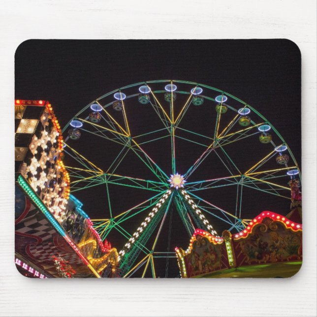 Funfair Ferris Wheel på natten Musmatta (Framsidan)