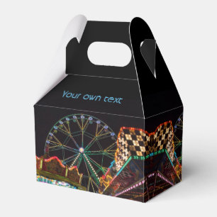 Funfair Ferris Wheel vid Anpassningsbar nattetid T Presentaskar