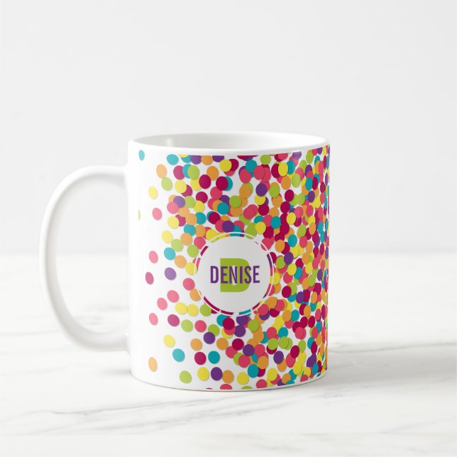 Funfetti Monogram Kaffemugg (Vänster)