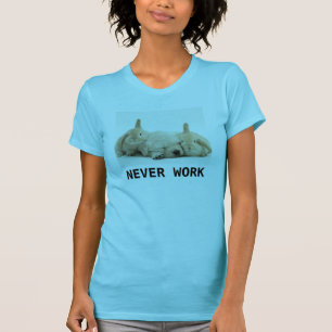 Fungera aldrig kaniner och valpskjortan tee