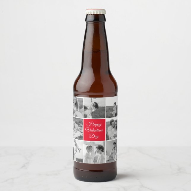 Fungera par foto och Alla hjärtans dag Ölflaska Etikett (Framsida)
