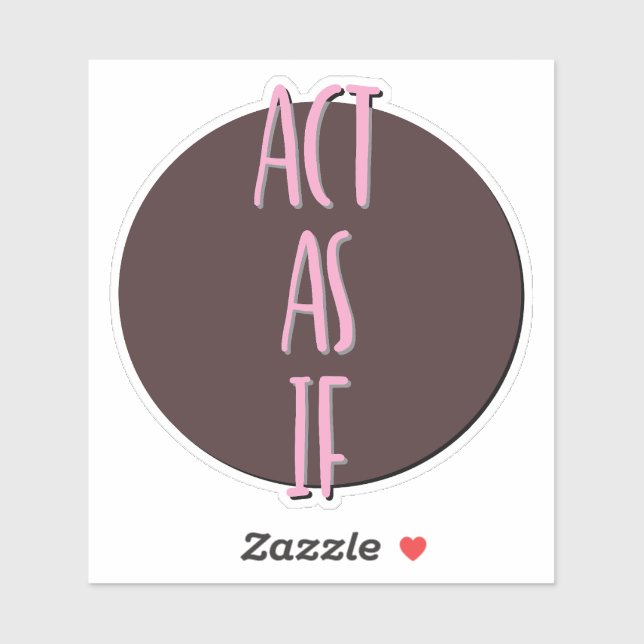 Fungera som om 12-stegsloggen klistermärken (Ark)