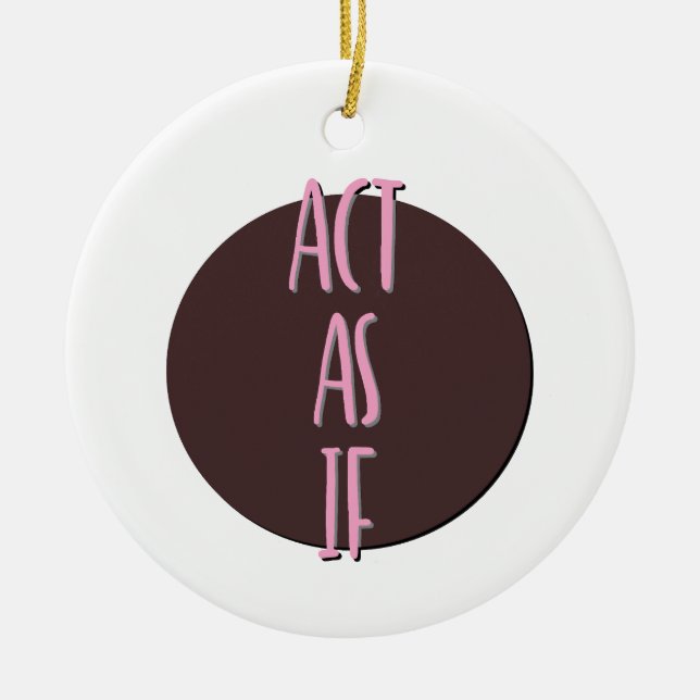 Fungera som om Recovery Slogan Ornament (Framsidan)