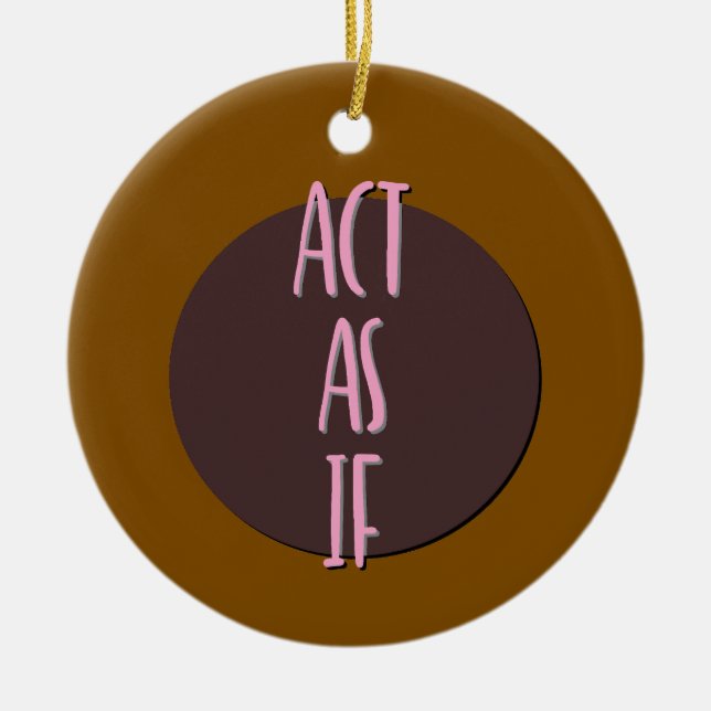 Fungera som om Recovery Slogan Ornament (Framsidan)