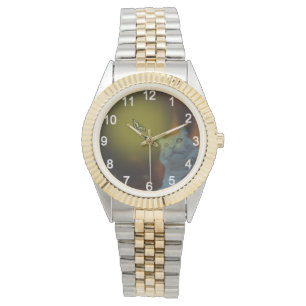 Fungerad av Beauty: Katt Mesmerized by Butterfly Armbandsur