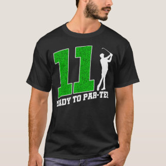 Fungerande 11-åriga Redot Golf Player vid födelsed T Shirt