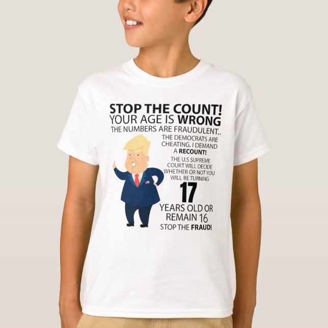 Fungerande 17:e födelsedagen Nuvarande Lycklig föd T Shirt (Framsida)