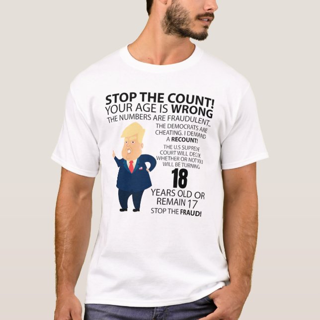 Fungerande 18:e födelsedag Nuvarande födelsedag i  T Shirt (Framsida)