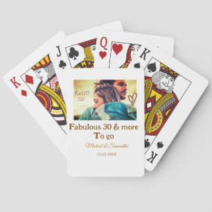 Fungerande 30-årsjubileum lägg till fotodatum för casinokort