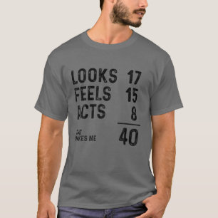 Fungerande 40 år gammal 40:e födelsedagen född 198 t shirt