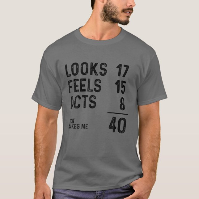 Fungerande 40 år gammal 40:e födelsedagen född 198 t shirt (Framsida)