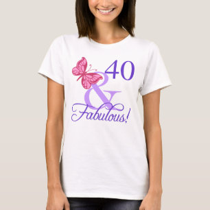 Fungerande 40-årsdag för kvinnor t shirt