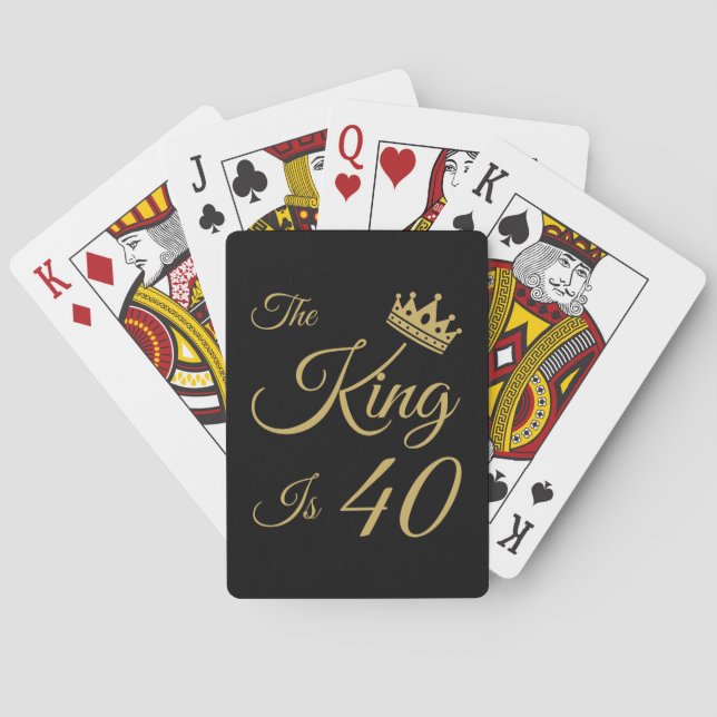 Fungerande 40:e födelsedag För manar Casinokort (Baksidan)