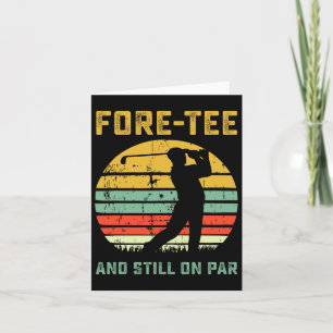 Fungerande 40:e födelsedagen Golf Pun Golfing 40 å Kort