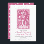 Fungerande 40:e födelsedagen Gothic Tarot Rosa Par Inbjudningar<br><div class="desc">En 40-årsinbjudan i stil på ett tarotkort,  med skelett och födelsedagskalas och ljus,  med fångstfrasen: fyrtio och roligt för evigt,  en tarotsaga av tårta,  kaos och alltid senare. En rolig,  modig,  okulär vibe. Finns i utskrift,  som en digital nedladdning,  eller både och!</div>
