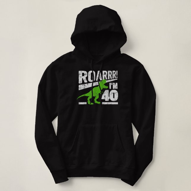 Fungerande 40: e födelsedagen T-Rex Dinosaur 40 år T Shirt (Design framsida)