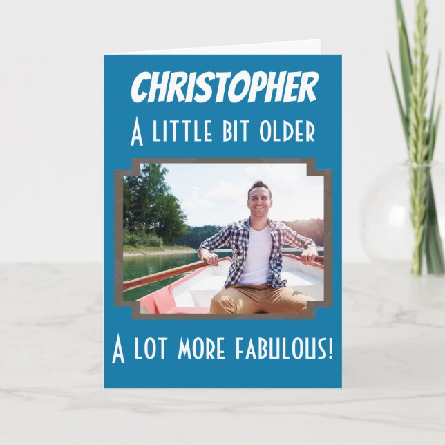 Fungerande 40:e födelsedagsfoto kort (Framsida)