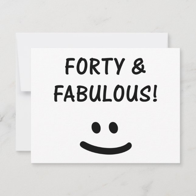 Fungerande 40:e födelsedagsgåvor kort (Framsida)