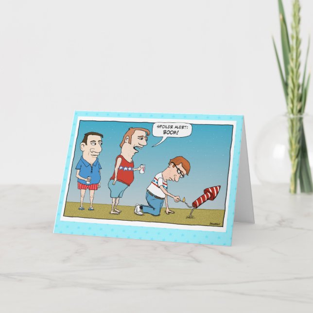 Fungerande 4:e juli Fireworks Spoiler Alert Kort (Framsida)