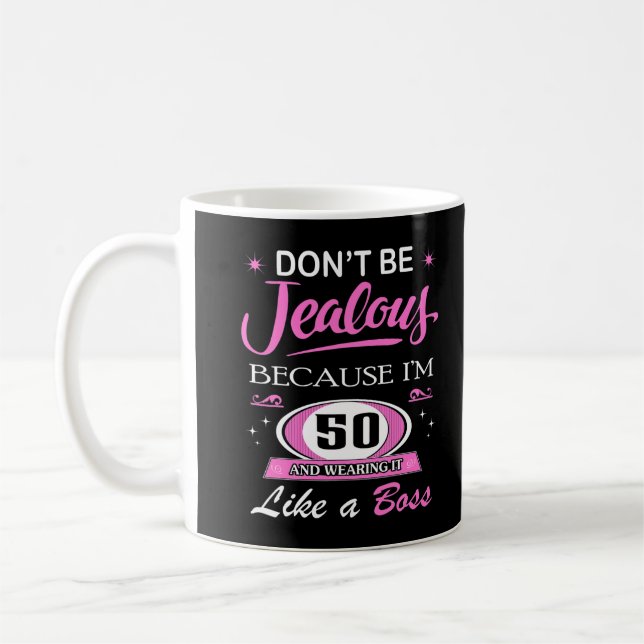 Fungerande 50-årsjubileum förskjuter 50-åriga gåvo kaffemugg (Vänster)